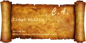 Czégé Attila névjegykártya