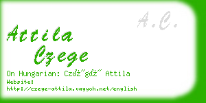 attila czege business card